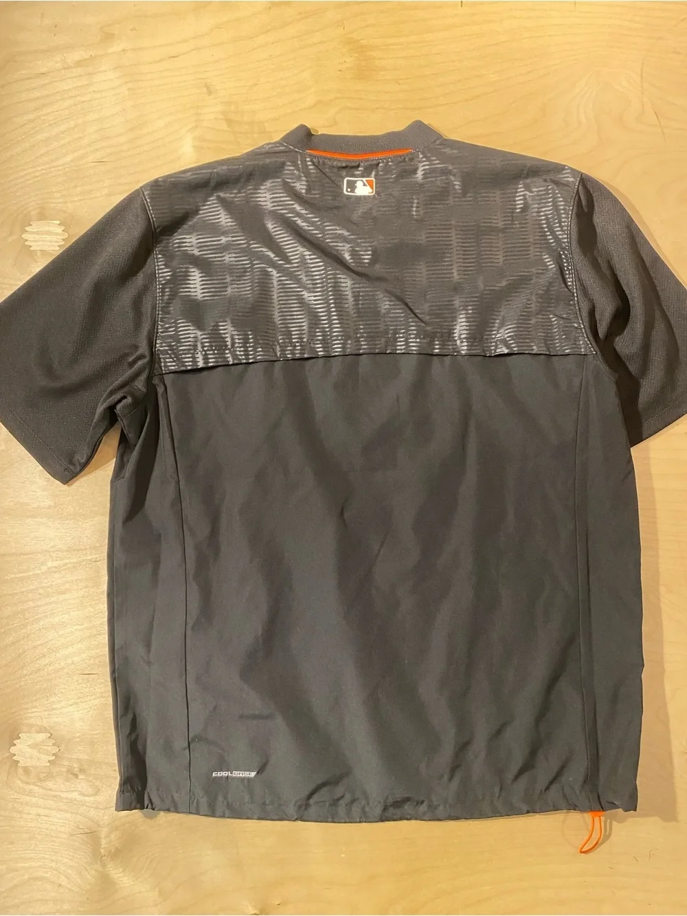 Majestic San Francisco Giants Gray & Orange Short Sleeve Pullover Large (RS)